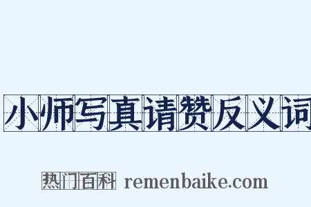 小师写真请赞反义词是什么意思的图片